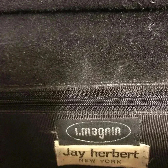 Jay Herbert New York I. Magnin black leather handbag‎​​ vintage - Picture 13 of 15